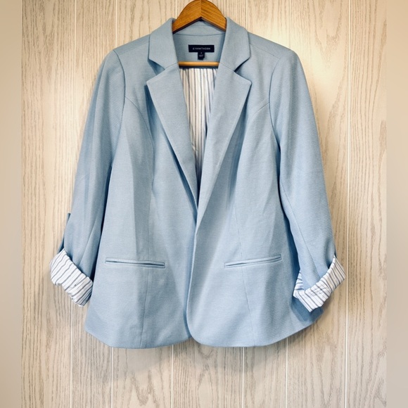 41 HAWTHORN Natalie Knit Blazer Light Blue Size 1X NWOT - Picture 3 of 6